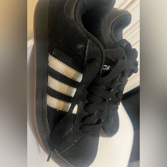 Adidas 056646 Black Suede Men Sneakers Size 11 - Picture 3 of 10